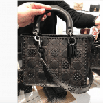 Dior Black on Black Studded Medium Lady Dior Bag 2