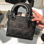 Dior Black on Black Studded Mini Lady Dior Bag