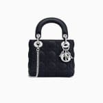 Dior Blue Lambskin Mini Lady Dior Bag