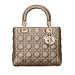 Dior Bronze Metallic Medium Lady Dior Bag