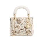 Dior Off-White Clover Embroidered Mini Lady Dior Bag