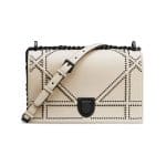 Dior Off-White Studded Medium Diorama Bag