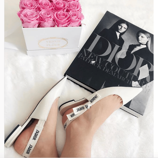 dior slingback patent