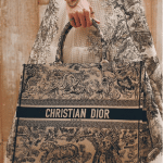 Dior White/Blue Embroidered Book Tote Bag - Cruise 2019