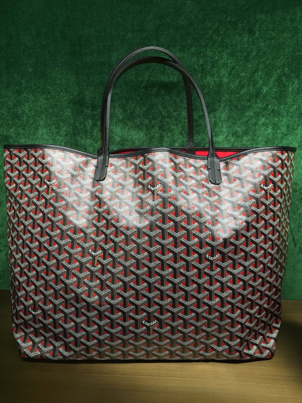 Goyard Red Saint Louis Claire Voie Tote Bag