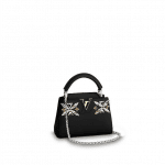 Louis Vuitton Black Crystal Embroidered Capucines Mini Bag