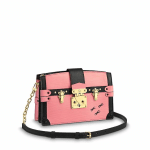 Louis Vuitton Rose Epi Petite Malle Trunk Clutch Bag.png