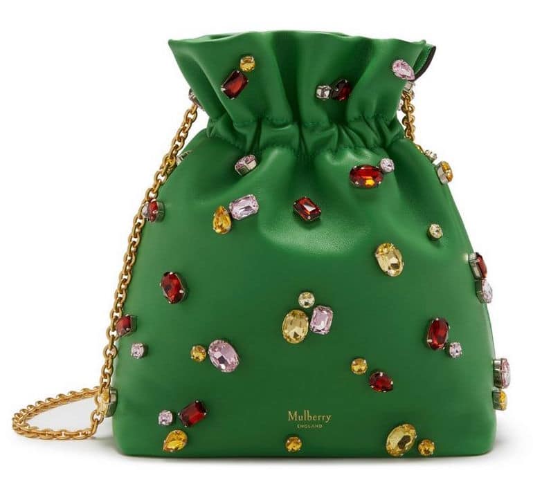 Mulberry Soft Lamb Nappa with Jewels Lynton Mini Bucket Bag