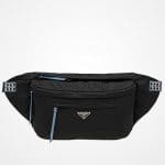 Prada Black/Astral Blue Black Nylon Mini Belt Bag