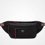 Prada Black/Fire Engine Red Black Nylon Mini Belt Bag