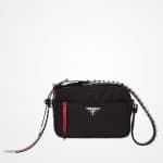 Prada Black/Fire Engine Red Black Nylon Mini Shoulder Bag