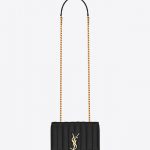 Saint Laurent Black Medium Chain Vicky Bag