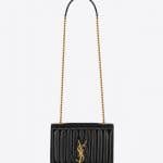 Saint Laurent Black Patent Large Vicky Bag