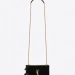 Saint Laurent Black Velvet Small Sunset Bag