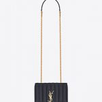 Saint Laurent Navy Blue Medium Chain Vicky Bag