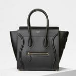 Celine Black Smooth Calfskin Micro Luggage Bag
