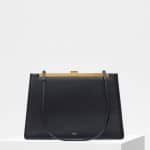 Celine Black Soft Medium Clasp Bag
