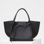 Celine Black Supple Grained Calfskin Medium Big Bag