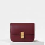 Celine Burgundy Medium Classic Box Bag