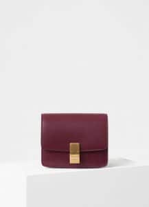 Celine Burgundy Small Classic Box Bag