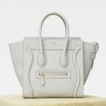 Celine Chalk Baby Drummed Calfskin Micro Luggage Bag