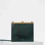 Celine Dark Green Lizard Mini Clasp Bag