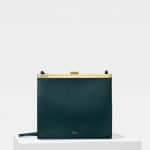 Celine Dark Green Mini Clasp Bag