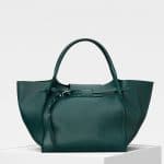 Celine Dark Green Soft Bare Calfskin Medium Big Bag
