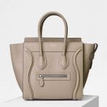 Celine Dune Drummed Calfskin Micro Luggage Bag