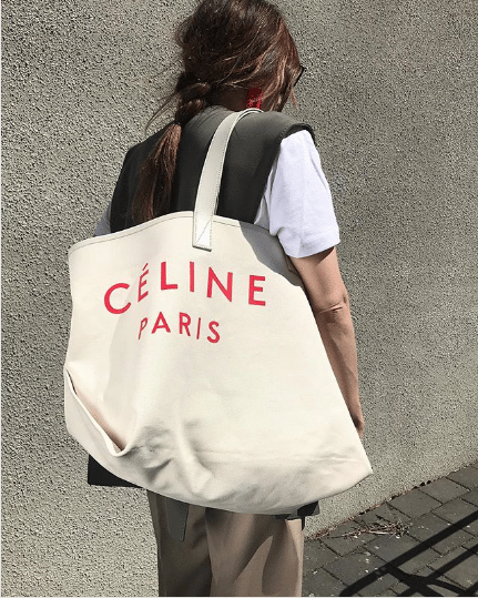 Celine Made In Tote Bag Natural Canvas