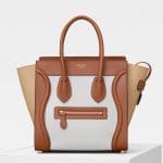 Celine Tan/Sand Multicolor Smooth Calfskin Micro Luggage Bag