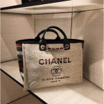 Chanel Beige Canvas Deauville Shopping Bag