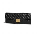 Chanel Black Aged Calfskin Clutch Bag