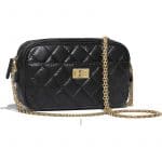 Chanel Black Aged Calfskin Reissue Camera Case Bag