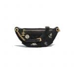 Chanel Black Wool with Charms Waist Bag