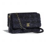 Chanel Black/Gray/Silver Tweed Flap Bag