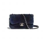 Chanel Blue Orylag/Lambskin Mini Flap Bag