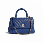 Chanel Blue Small Coco Handle Bag