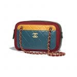 Chanel Blue/Yellow/Green/Red Lambskin:Jersey Camera Case Bag