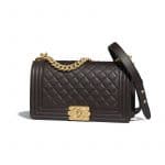 Chanel Brown Quilted Old Medium Boy Flap Bag