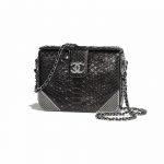 Chanel Charcoal Python Rock The Corner Minaudiere Bag