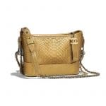 Chanel Dark Gold Python Gabrielle Small Hobo Bag