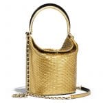 Chanel Gold Python Bucket Bag