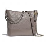 Chanel Gray Aged Calfskin Gabrielle Large Hobo Bag