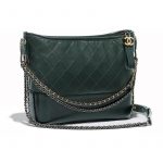 Chanel Green Aged Calfskin Gabrielle Hobo Bag