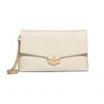 Chanel Light Beige Chevron Calfskin Medium Clutch Bag