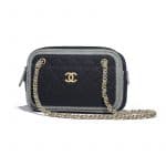 Chanel Navy Blue Felt Camera Case Bag
