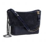 Chanel Navy Blue Shearling Sheepskin Gabrielle Hobo Bag