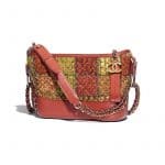 Chanel Orange/Yellow Tweed Small Gabrielle Hobo Bag