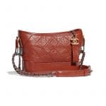 Chanel Rust Aged Calfskin Gabrielle Small Hobo Bag